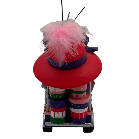 Red Hat Society Glamour Golf Cart The Hamilton Collection Bear Figurine W/Cert - Picture 5 of 8